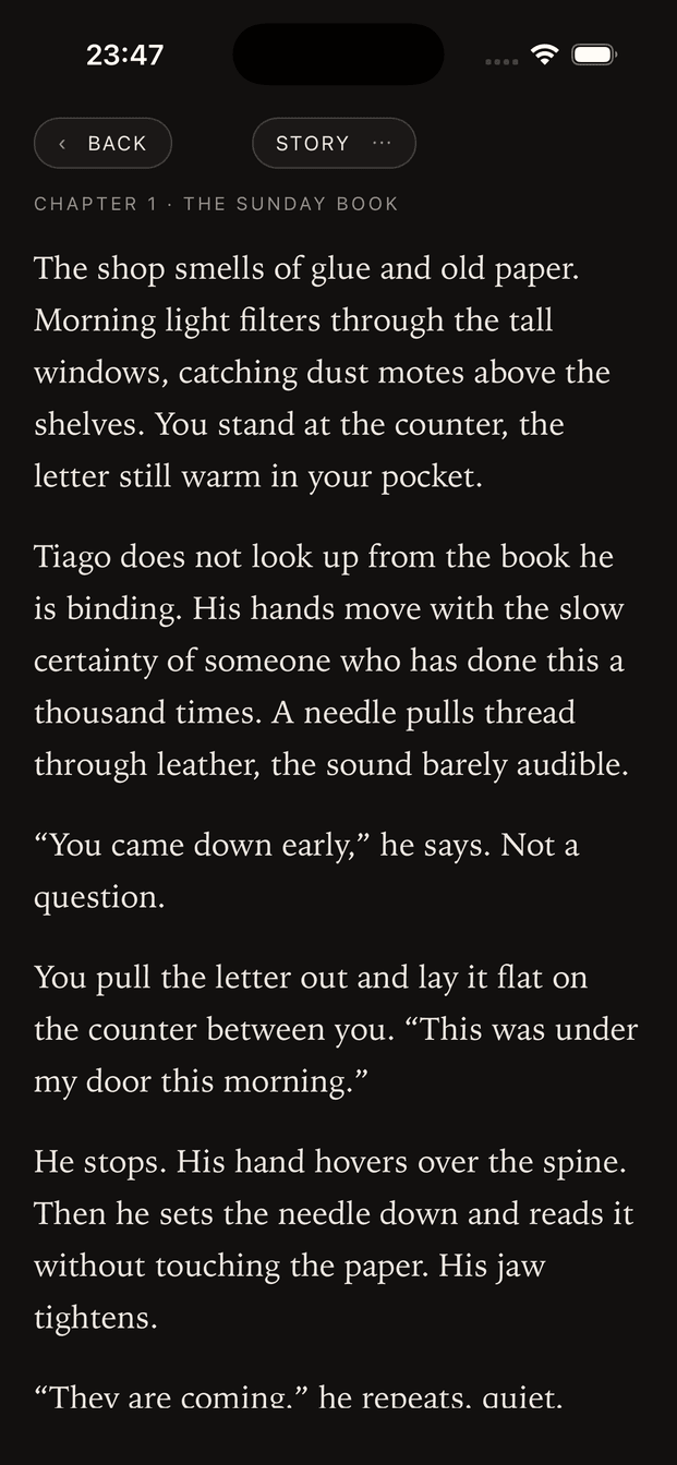 A chapter, written to you